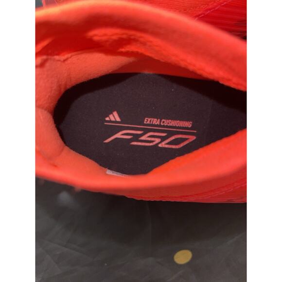 NEW Woman's Sz 11 Adidas F50 League Mid FG Soccer Cleats Turbo Pink IH3813 - Picture 8 of 9